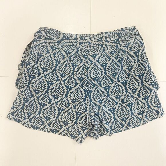 Anthropologie Kopal Shorts Blue Lotus Block Print Size Small $150.00 - Picture 7 of 9